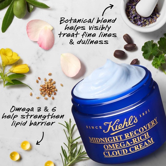 $13❤️‍🔥 Kiehls Midnight Recovery Omega Rich Cloud Cream Moisturizer Mini NEW - Picture 5 of 6
